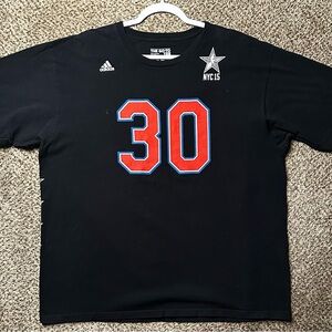 Adidas Men's 2015 Steph curry Black Graphic '30' Short-Sleeve Shirt